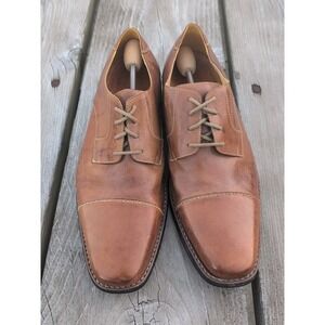 Sandro Moscoloni Cap Toe Brown Leather Oxford Men's Dress Shoes  Size 14 M EUC